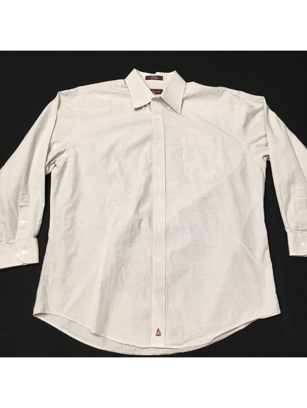 Mens John W. Nordstrom  Fit BEIGE Button Up Shirt 16 1/2 32-33 CHECK